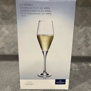 Villeroy & Boch La Divina Champagne Flute Set of 4